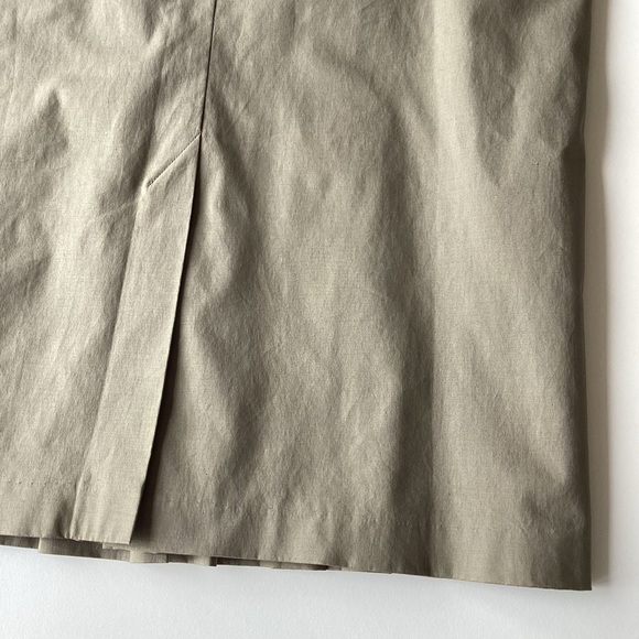 Y2K Reiss skirt 8 utility pleat pencil vintage khaki green tie cotton-spandex - Picture 15 of 16